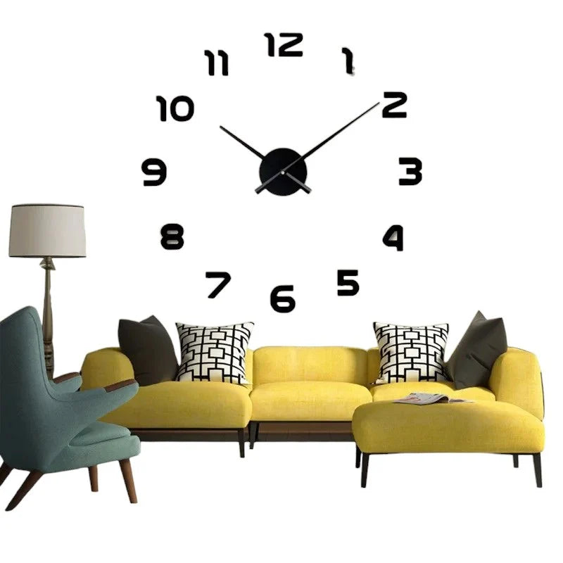 🕒 Horaria | Reloj de Pared Decorativo 3D de Gran Tamaño – Elegancia Moderna y Precisión Silenciosa