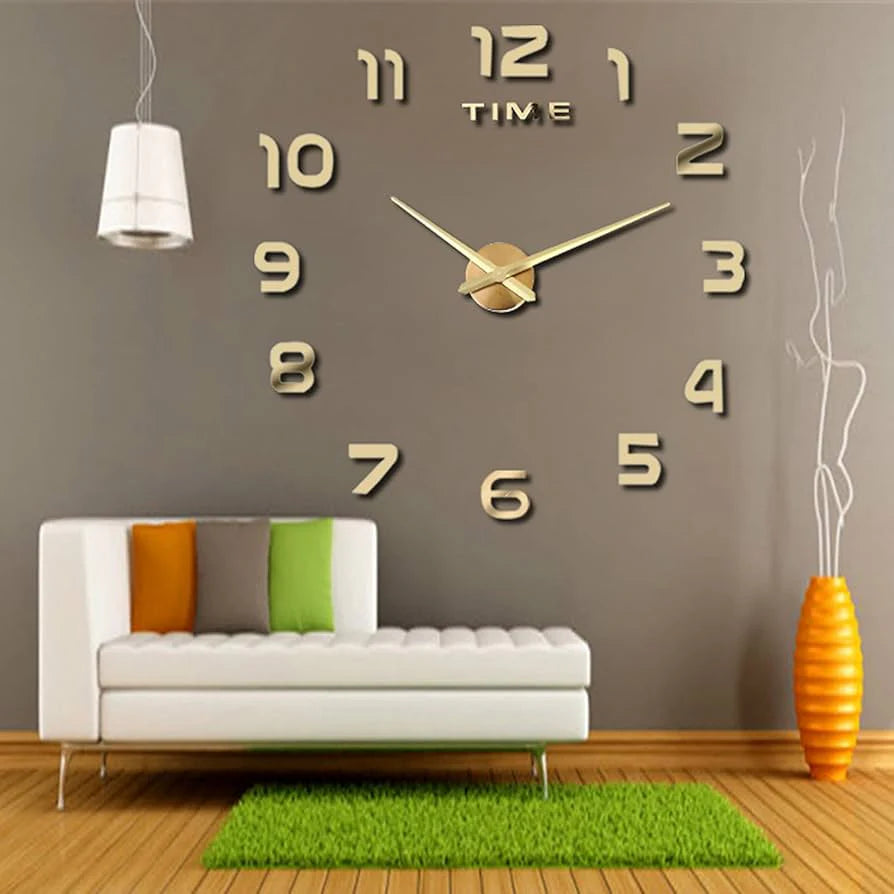 🕒 Horaria | Reloj de Pared Decorativo 3D de Gran Tamaño – Elegancia Moderna y Precisión Silenciosa