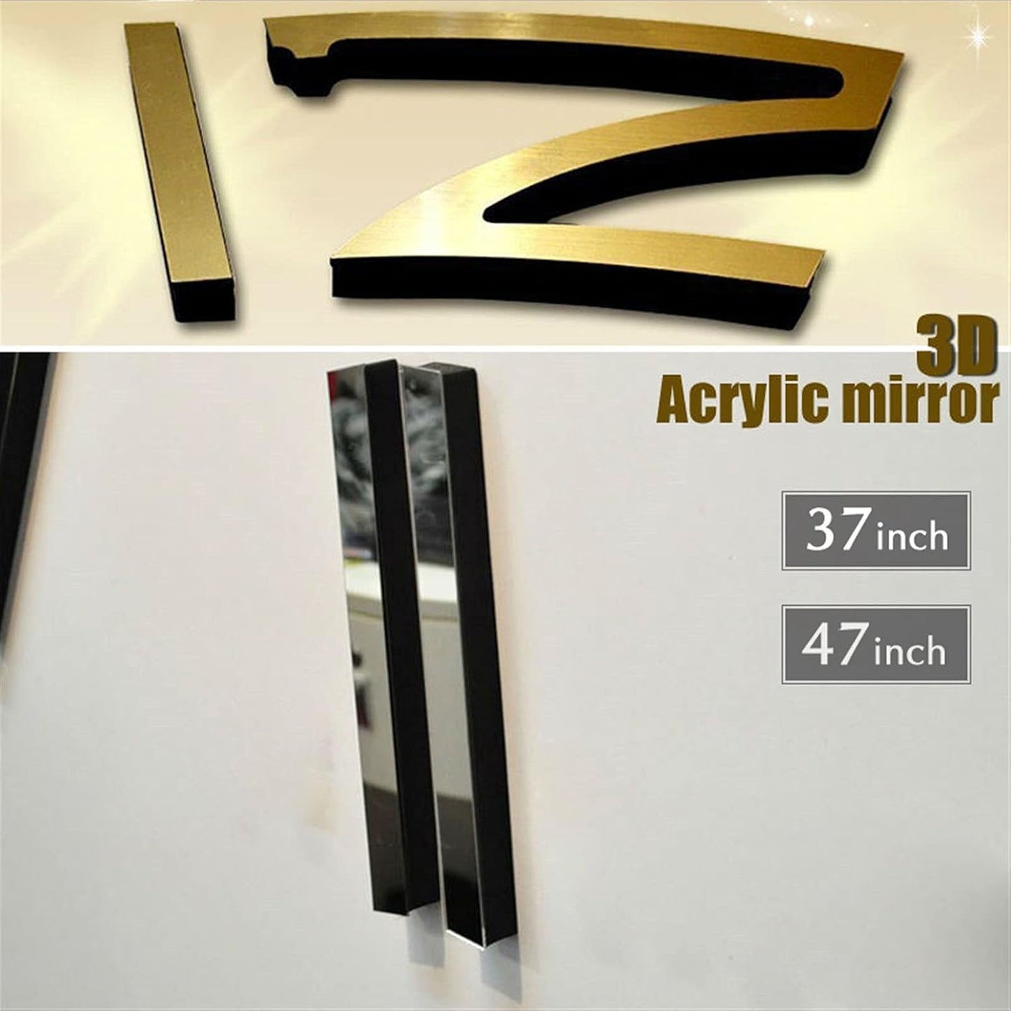 🕒 Horaria | Reloj de Pared Decorativo 3D de Gran Tamaño – Elegancia Moderna y Precisión Silenciosa