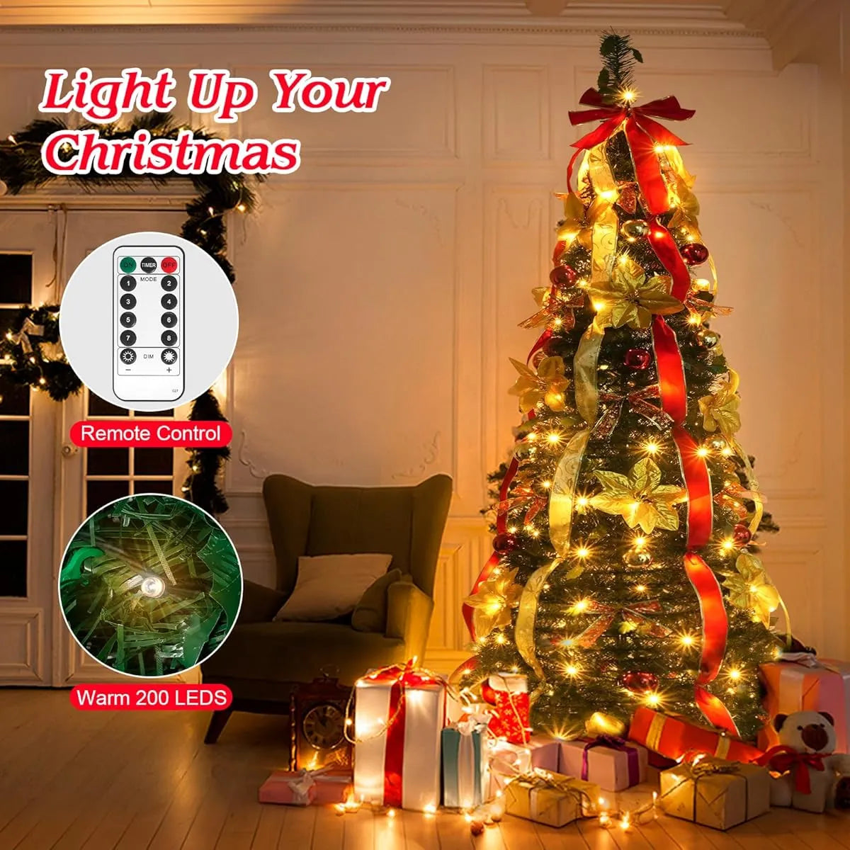 🎄 Árbol de Navidad con Luces LED