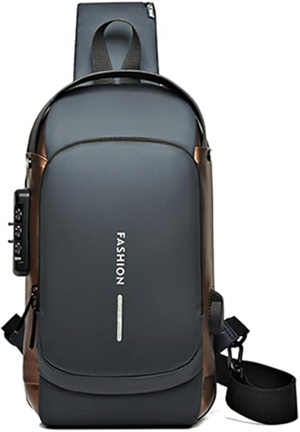 URBANLOCK™ – Bolso Cruzado Antirrobo con Puerto USB y Cerradura de Combinación