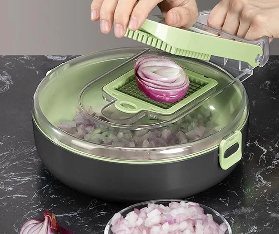 Cortador de Vegetales 9 en 1 ChefMaster | Cuchillas de Acero Resistente y Antióxido
