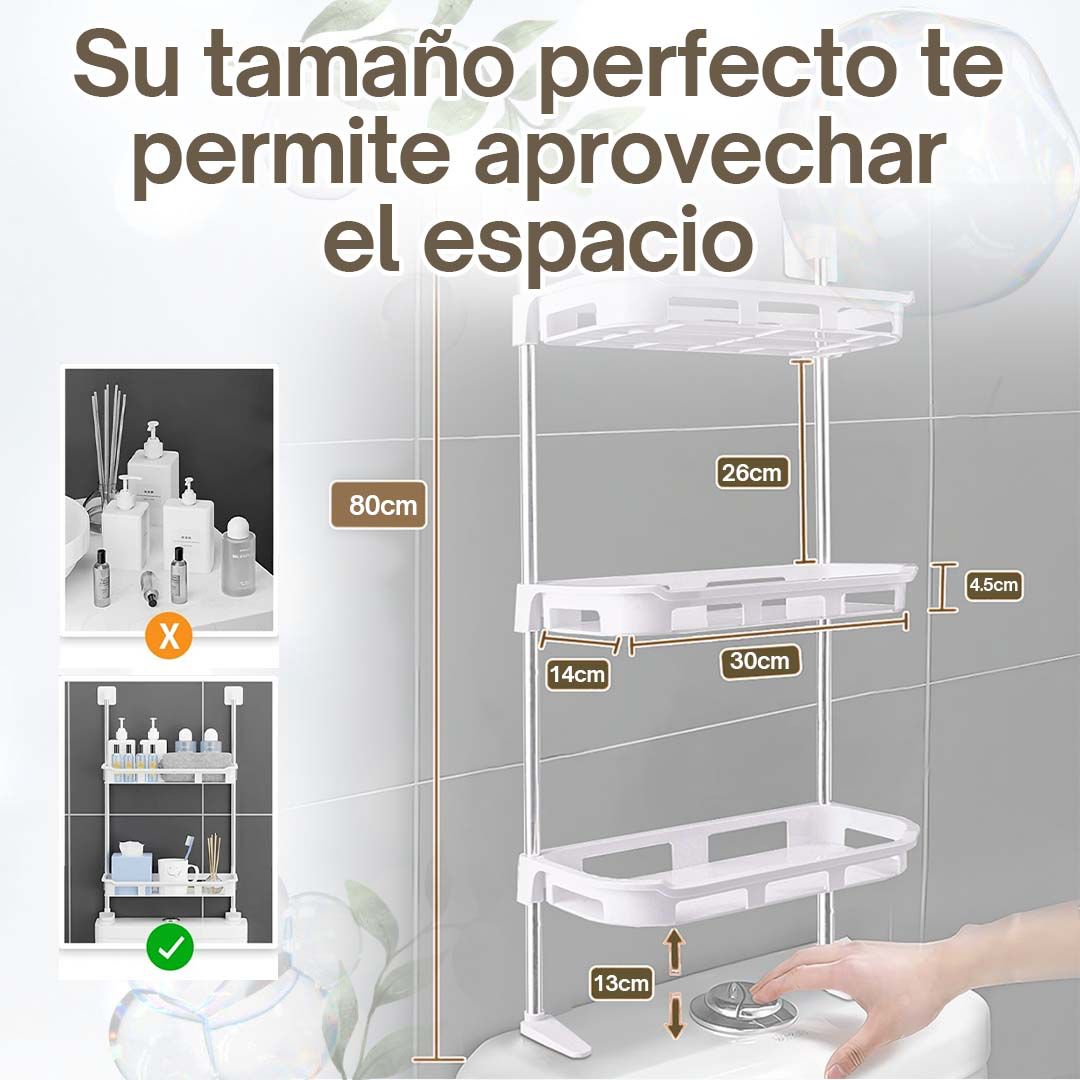 Organizador 3 niveles VerticalPro™ Tu baño, 3 veces más ordenado