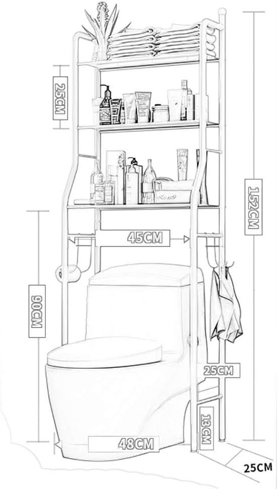 Organiza con Estilo – Estante de Baño sobre Inodoro en Acero Inoxidable