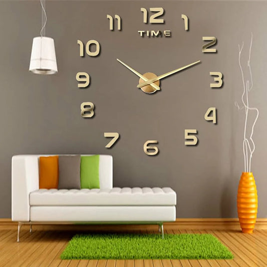 🕒 Horaria | Reloj de Pared Decorativo 3D de Gran Tamaño – Elegancia Moderna y Precisión Silenciosa