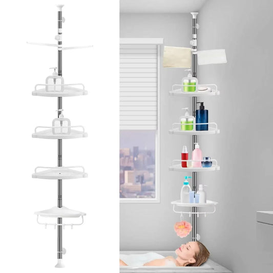Espacio y Elegancia en tu Baño: Organizador Esquinero Multiuso