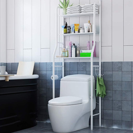 Organiza con Estilo – Estante de Baño sobre Inodoro en Acero Inoxidable